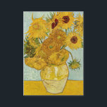 Carte De Correspondance Vincent Van Gogh - Vase avec douze tournesols<br><div class="desc">Vase avec douze tournesols / Vase avec douze douze tournesols - Vincent Van Gogh,  août 1888 - Sunflowers 1888 troisième version (F456)</div>