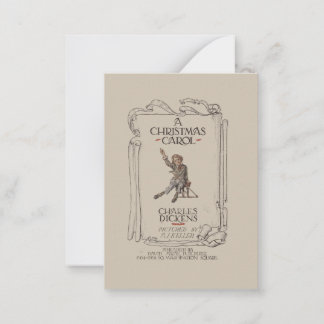 Carte De Correspondance Vintage Dickens A Christmas Carol Flat Gift Card