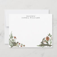 Vintage Jardin Floral Moderne Verdure Lapin Oiseau