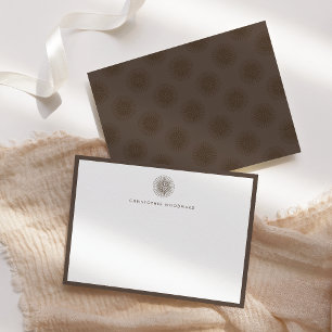 Carte De Correspondance Vintage Rose Compass Personnalisé Brown