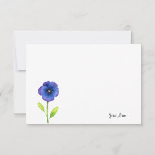 Carte De Correspondance Violet bleu Pansy