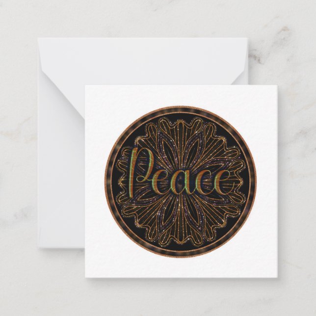 Carte De Correspondance Virtue Peace Mandala (Devant)
