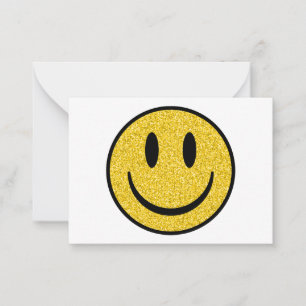 Carte De Correspondance Visage de sourire parties scintillant