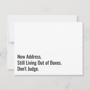 Carte De Correspondance Vivre toujours hors des boîtes, ne juge pas la car