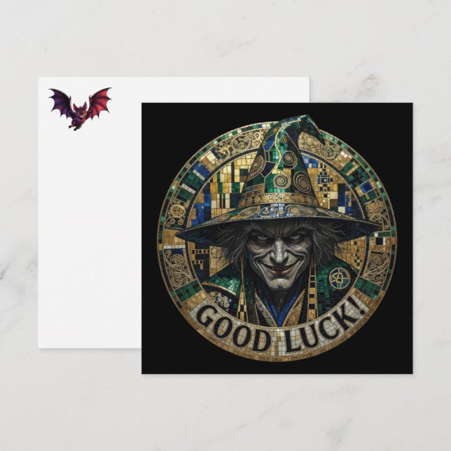 Carte De Correspondance Vœu de sorcier Bonne Chance (Devant / Derrière)