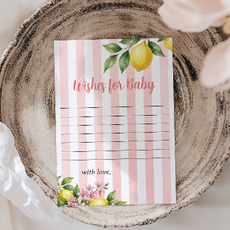 Carte De Correspondance Vœux de Baby Shower au Citron Fraîchement Pressé