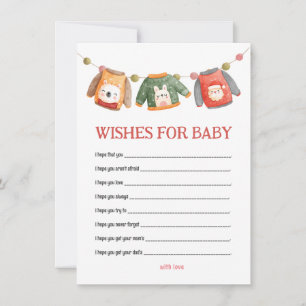 Carte De Correspondance Vœux de Baby Shower Pullover Moche pour Bébé