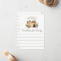 Carte De Correspondance Vœux de bébé au marché de producteurs de sauge cul