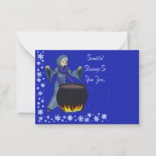 Carte De Correspondance Vœux de l'hiver païen 