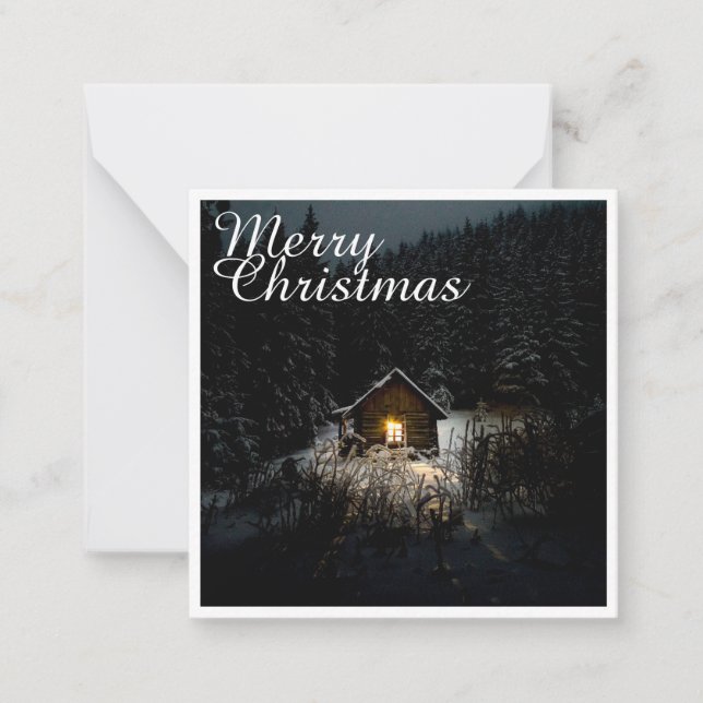 Carte De Correspondance Vœux de Noël avec Maison de Sorcière (Devant)