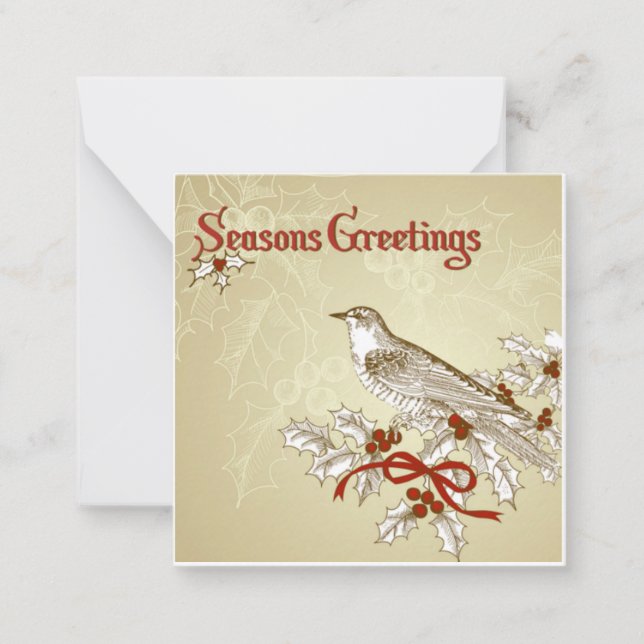 Carte De Correspondance Vœux de saison (Devant)