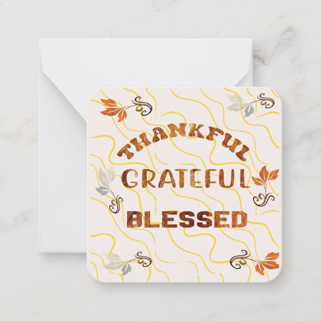 Carte De Correspondance Vœux de Thanksgiving (Devant)
