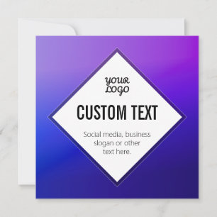 Carte De Correspondance Votre logo et texte personnalisable Ombre violet