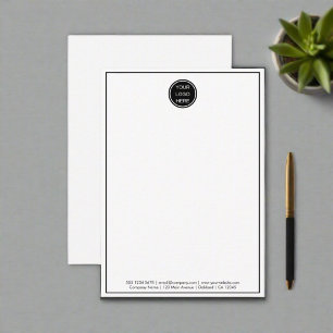 Carte De Correspondance Votre logo ici l Nettoyer la bordure noire marque