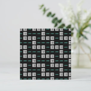 Carte De Correspondance Votre logo ou image Zig Zag Motif avec deux imag