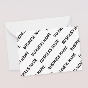 Carte De Correspondance Votre Motif de nom d'entreprise   Noir et blanc