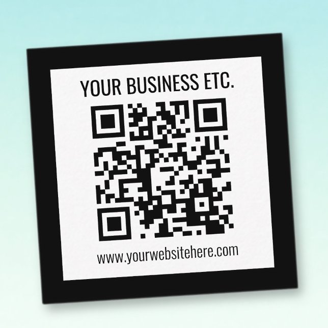 Carte De Correspondance Votre nom d'entreprise et code QR modifiable (Créateur téléchargé)
