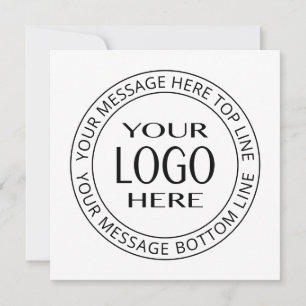 Carte De Correspondance Votre propre logo et votre propre texte circulaire