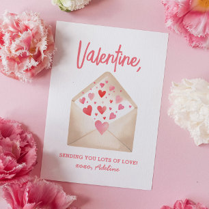 Carte De Correspondance Vous envoyer beaucoup d'amour Enfants Valentines D