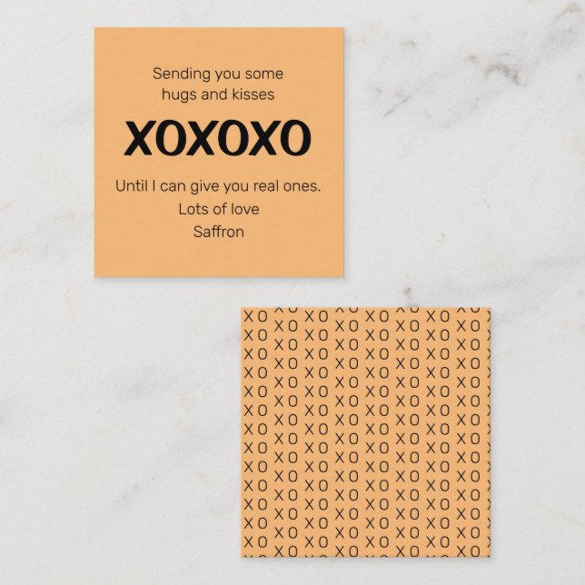 Carte De Correspondance Vous Envoyer Des Embrous Et Des Baisers (Devant / Derrière)