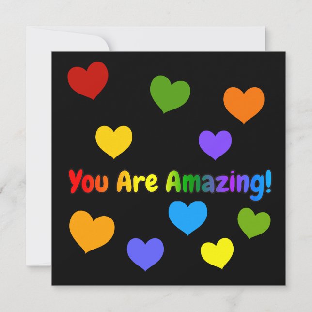 Carte De Correspondance Vous Êtes Extraordinaire Rainbow Text (Devant)
