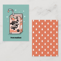 Carte De Correspondance Vous Êtes Juice Trop Cool Classroom Valentine Card