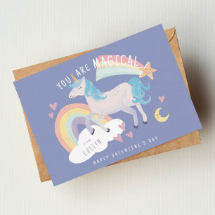 Carte De Correspondance Vous êtes Magique Unicorn et Rainbow Valentine