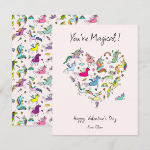 Carte De Correspondance Vous êtes magiques, enfants licorne mignons pour l