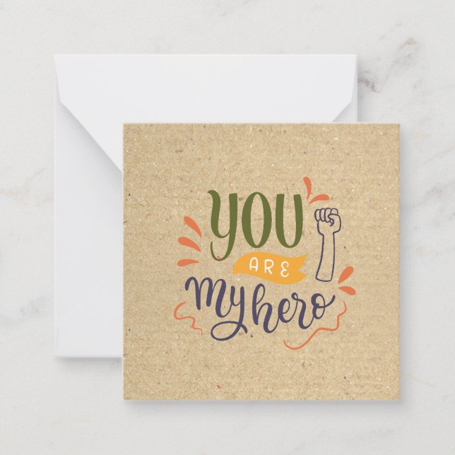 Carte De Correspondance Vous êtes mon héros ! (Devant)