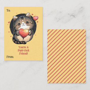 Carte De Correspondance Vous êtes un ami parfait Chat à thème Valentine's