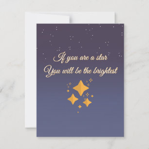 Carte De Correspondance Vous êtes une étoile brillante