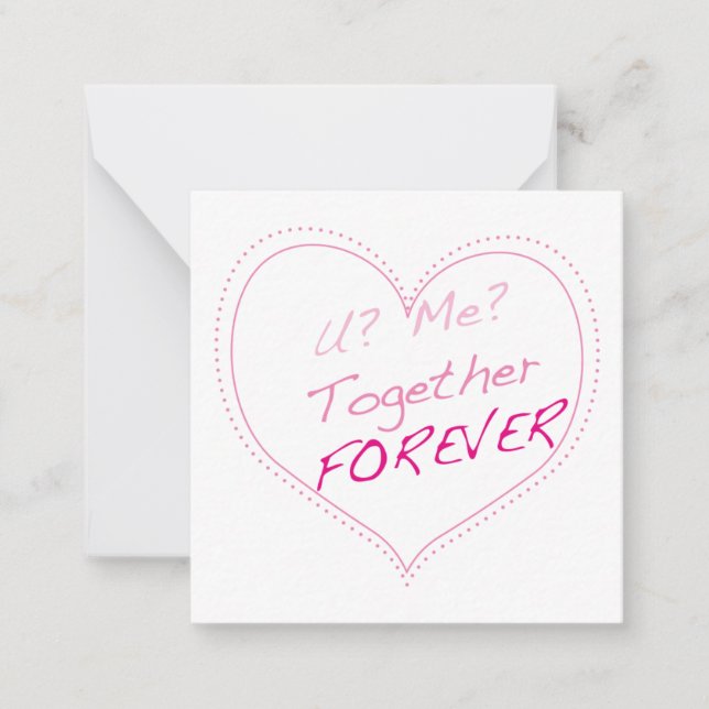 Carte De Correspondance Vous ? Moi? Ensemble pour toujours ? (Devant)