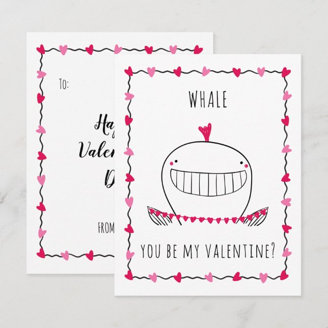 Carte De Correspondance Vous serez ma Saint-Valentin Funny Valentine's Day (Devant / Derrière)