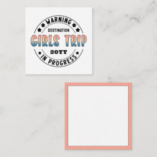 Carte De Correspondance Voyage de filles sur mesure en cours Dégradé amusa