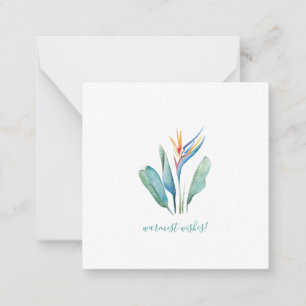 Carte De Correspondance Warmest Wishes Bird of Paradise Mini Christmas