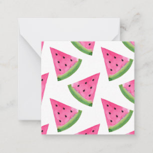 Carte De Correspondance Watercolor Watermelon Motif