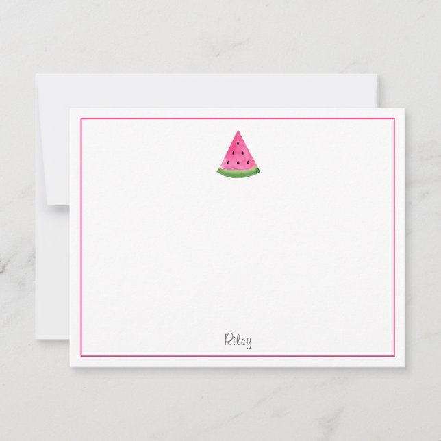 Carte De Correspondance Watercolor Watermelon Wedge (Devant)