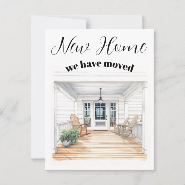 Carte De Correspondance We Have Moved to a New Home (Devant)