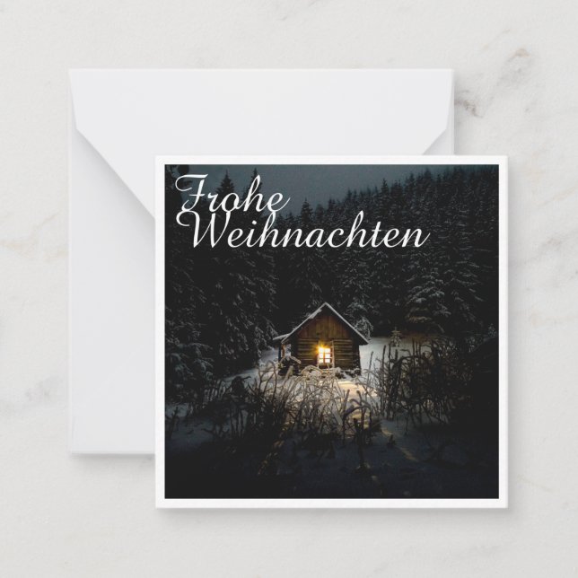 Carte De Correspondance Weihnachtsgrüße mit Hexenhaus (Devant)
