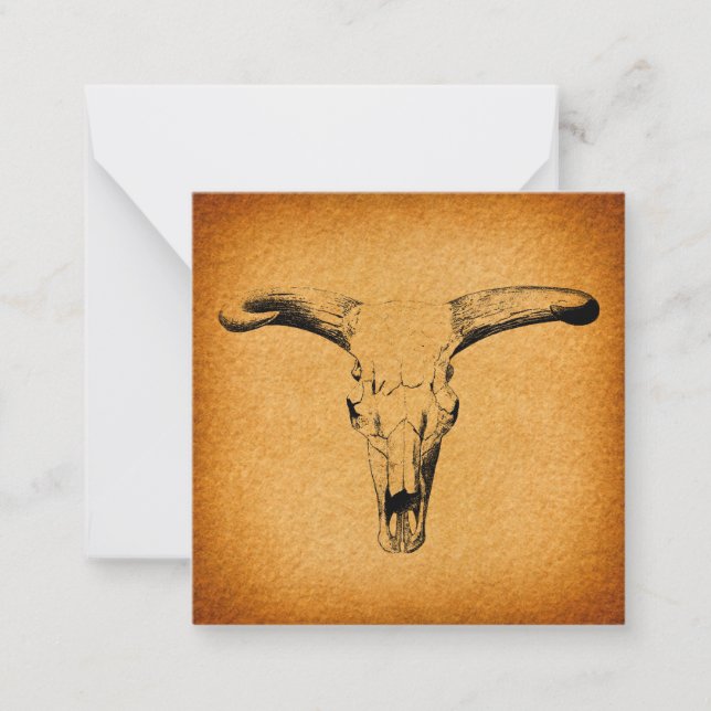 Carte De Correspondance Western Bull Horns (Devant)