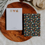 Carte De Correspondance Whimsical Christmas Cats Green<br><div class="desc">Cartes de Noël fantastiques et modernes avec illustration dessinée à la main de chats mignons portant des accessoires d'hiver.</div>
