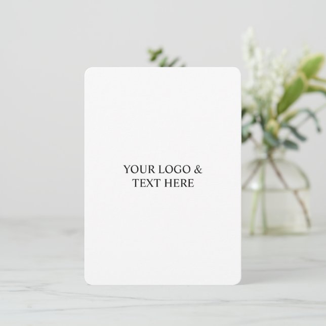 Carte De Correspondance White Personalized – Your Logo & Text Here (Debout devant)