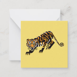 Carte De Correspondance Wildcat cool - TIGER - Faune - Jaune