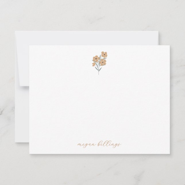 Carte De Correspondance Wildflower Personalized Notecards - Thank You Card (Devant)