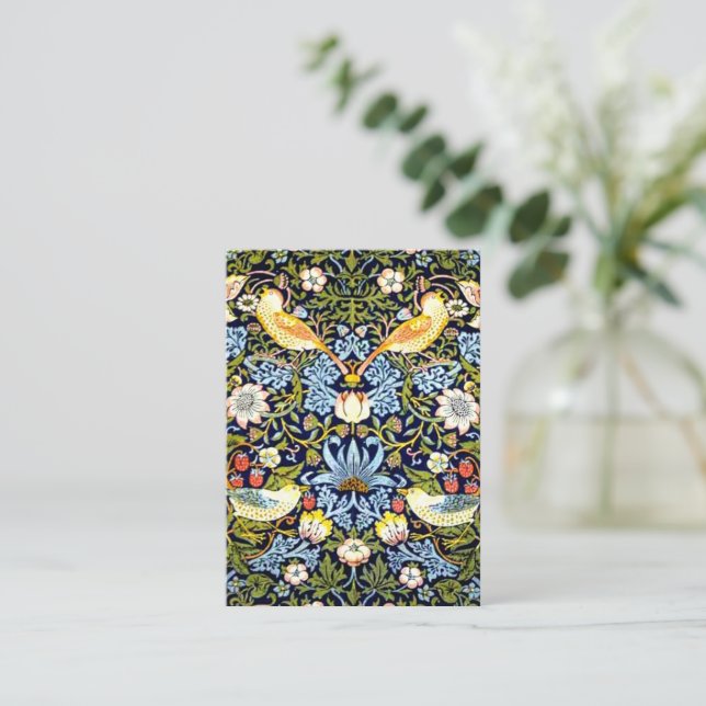 Carte De Correspondance William Morris, Strawberry Thief, (Debout devant)