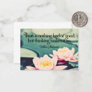 Carte De Correspondance William Shakespeare Citation Inspirationnelle "Pen
