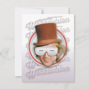 Carte De Correspondance Willy Wonka avec des lunettes Wonkavision