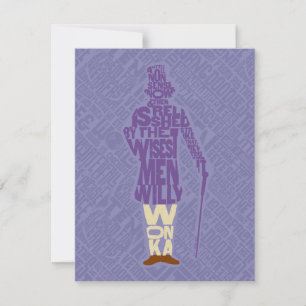 Carte De Correspondance Willy Wonka Citation Silhouette