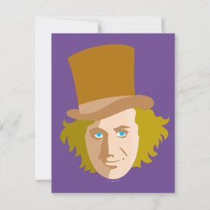 Carte De Correspondance Willy Wonka Stenciled Face Graphic