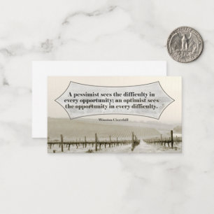 Carte De Correspondance Winston Churchill Citation Inspirationnelle Opport